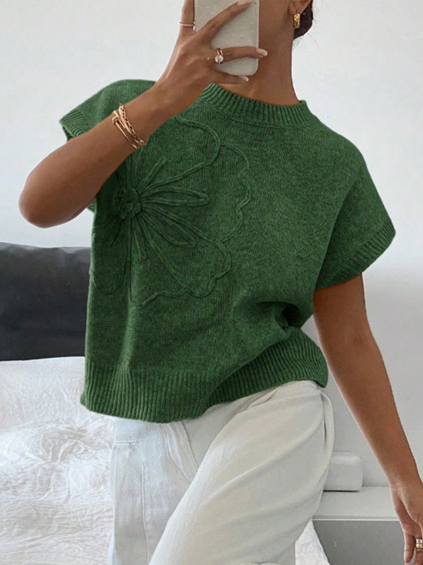Mira Embroidered Knit Cardigan