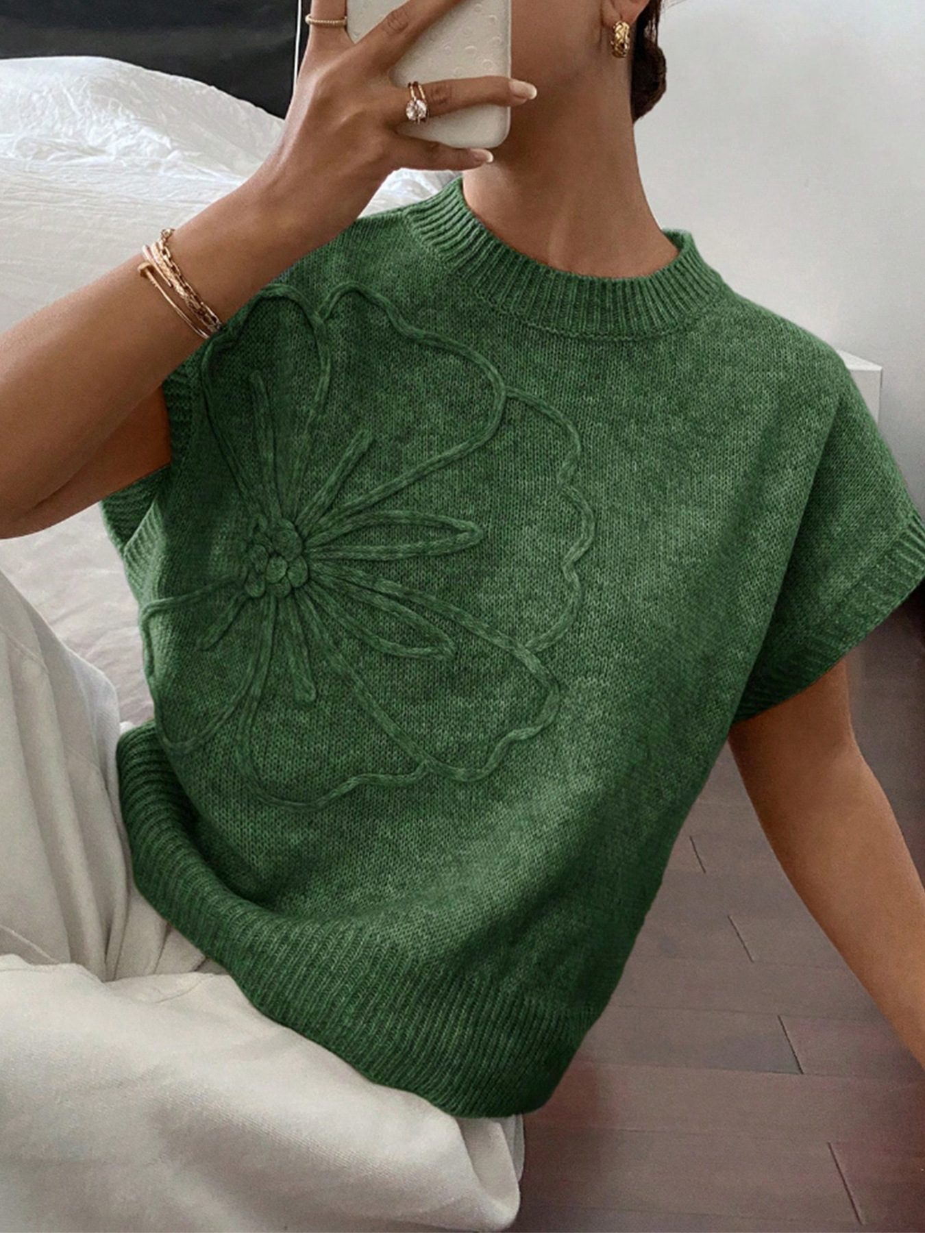 Mira Embroidered Knit Cardigan