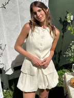 Eloise Cotton-Linen Pants Set