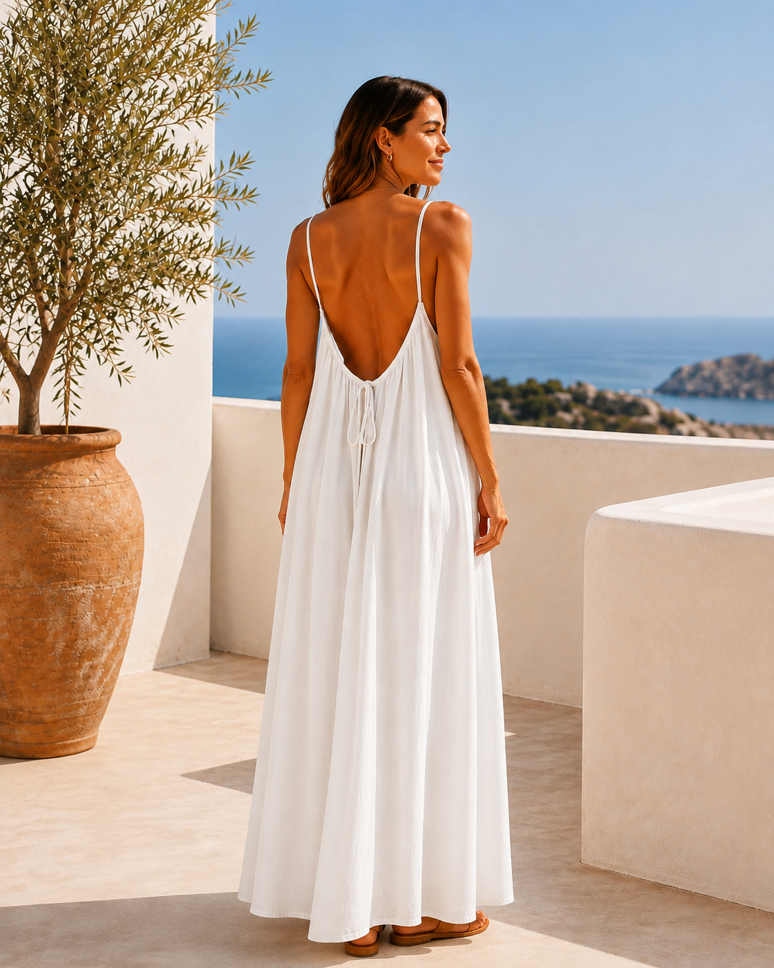 Lucia Open-Back Maxi Dress