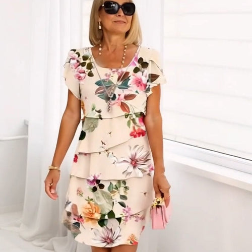 Amara Floral Cascade Dress