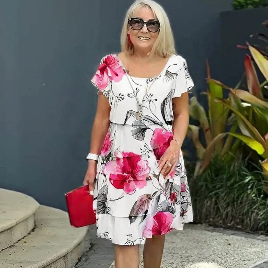 Amara Floral Cascade Dress