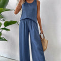 Sloane Crochet-Back Wide-Leg Set