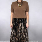 Leonie Knit Top & Leopard Skirt Set