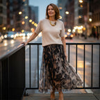 Leonie Knit Top & Leopard Skirt Set