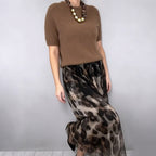 Leonie Knit Top & Leopard Skirt Set