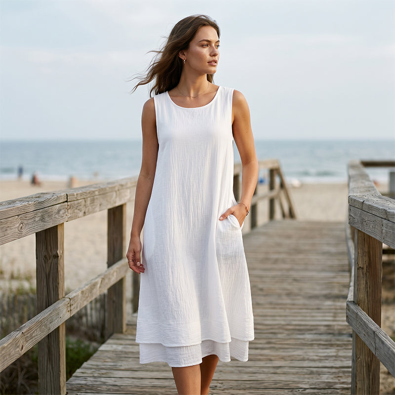 Colette Sleeveless Tiered Dress