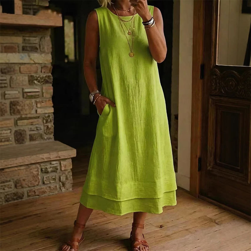 Colette Sleeveless Tiered Dress