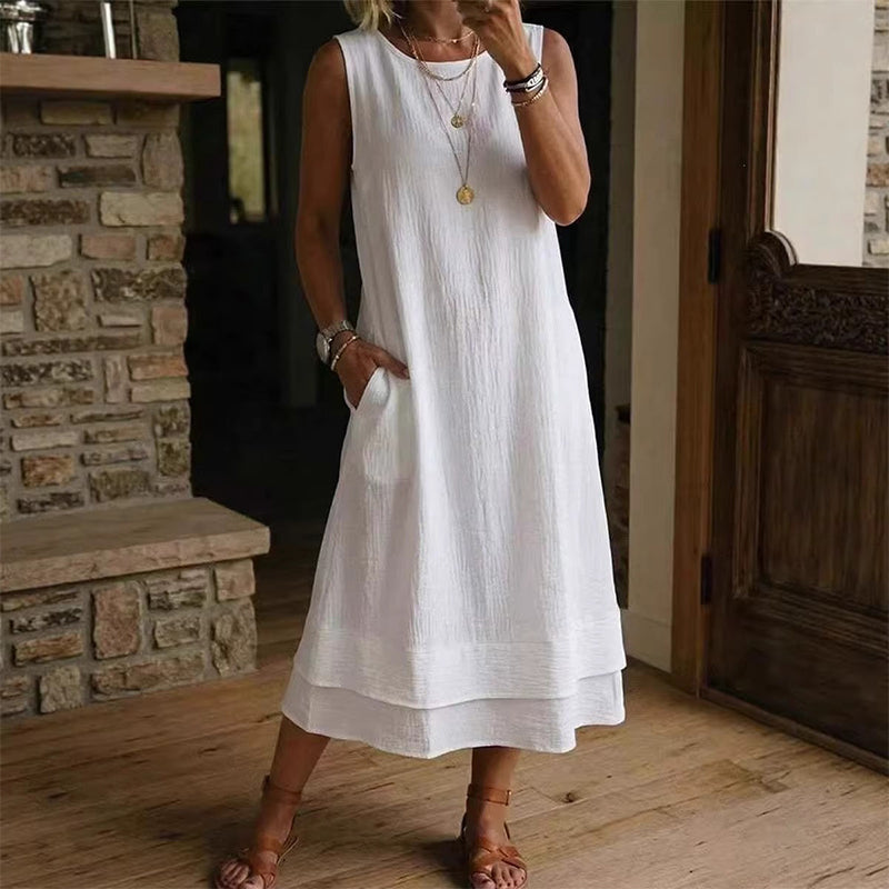 Colette Sleeveless Tiered Dress