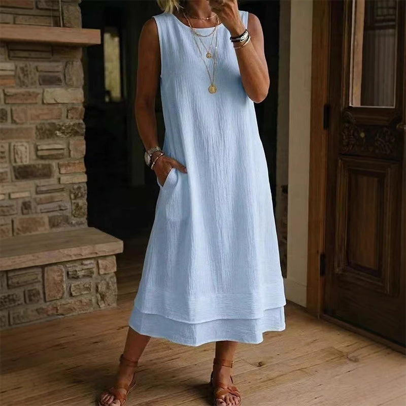 Colette Sleeveless Tiered Dress