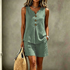 Delphine Sleeveless Two-Piece Set