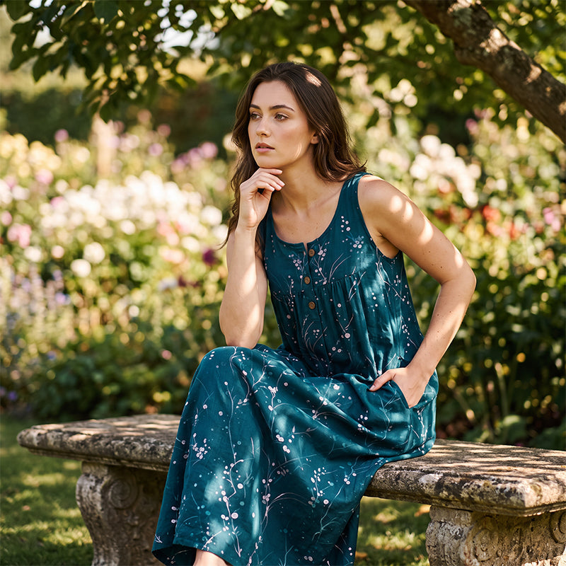 Serena Sleeveless Maxi Dress with Pockets