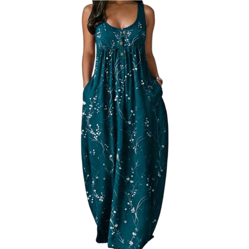 Serena Sleeveless Maxi Dress with Pockets