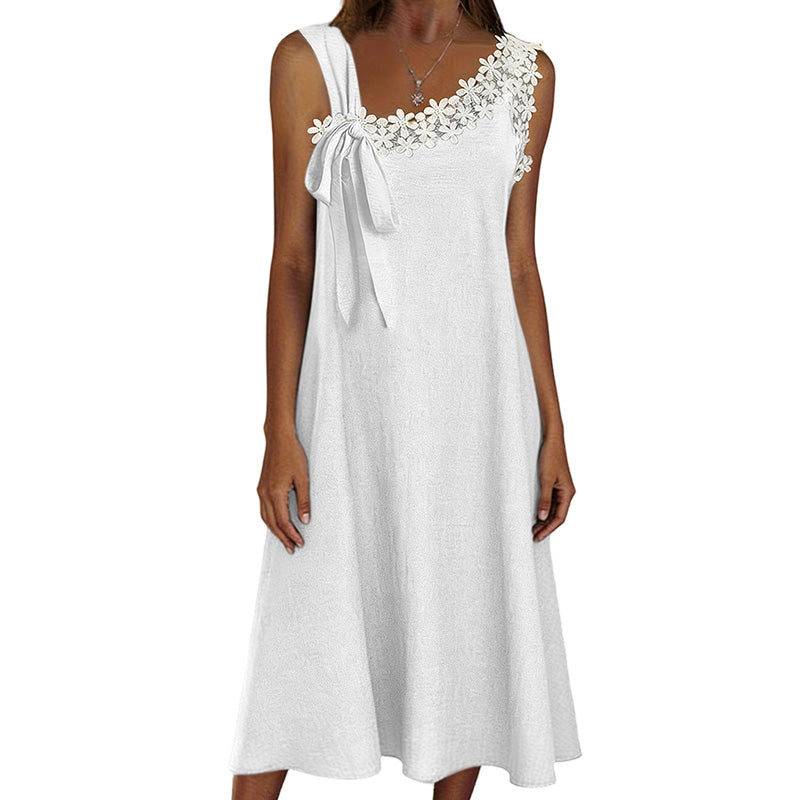 Adeline Lace-Detail Midi Dress