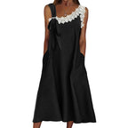 Adeline Lace-Detail Midi Dress