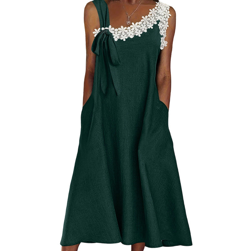 Adeline Lace-Detail Midi Dress