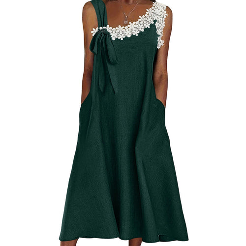 Adeline Lace-Detail Midi Dress