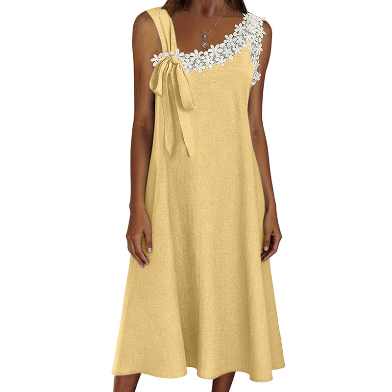 Adeline Lace-Detail Midi Dress