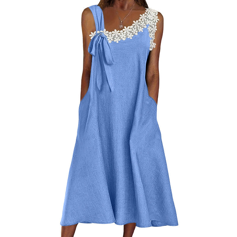 Adeline Lace-Detail Midi Dress