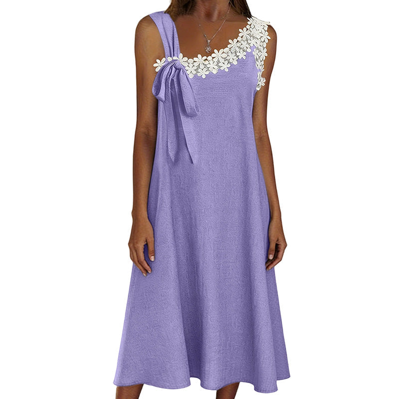 Adeline Lace-Detail Midi Dress