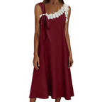 Adeline Lace-Detail Midi Dress