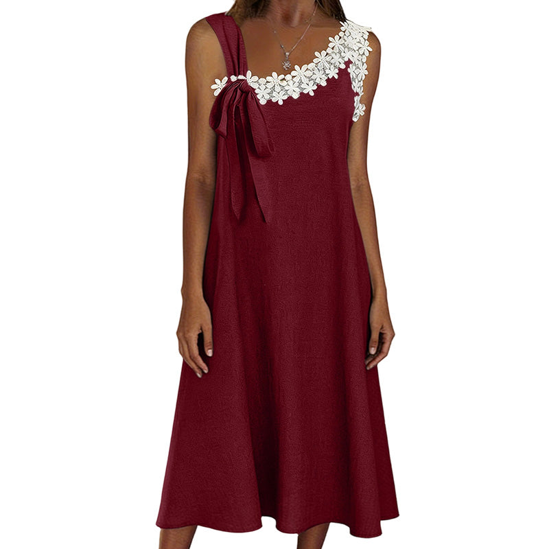 Adeline Lace-Detail Midi Dress