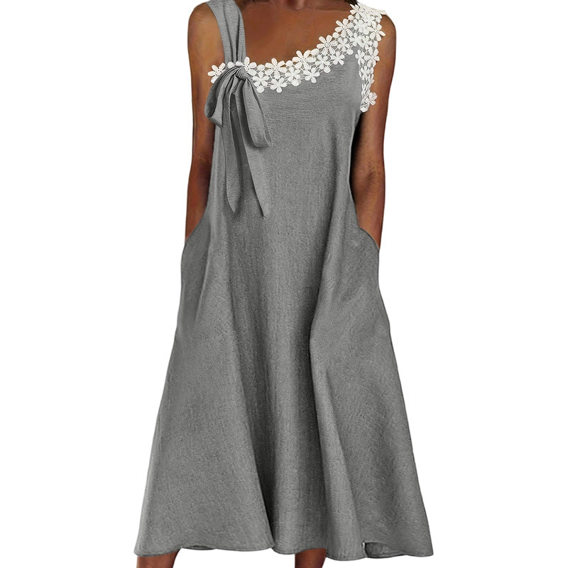 Adeline Lace-Detail Midi Dress
