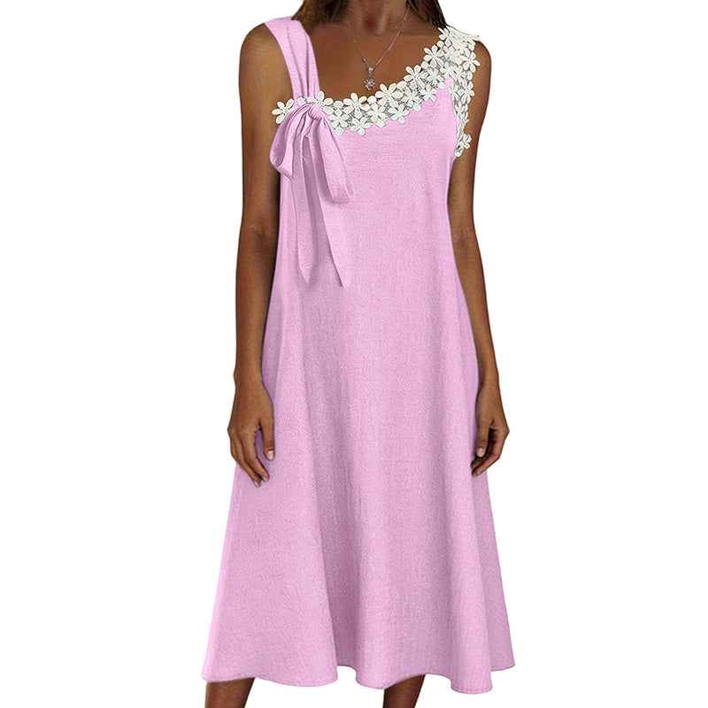 Adeline Lace-Detail Midi Dress