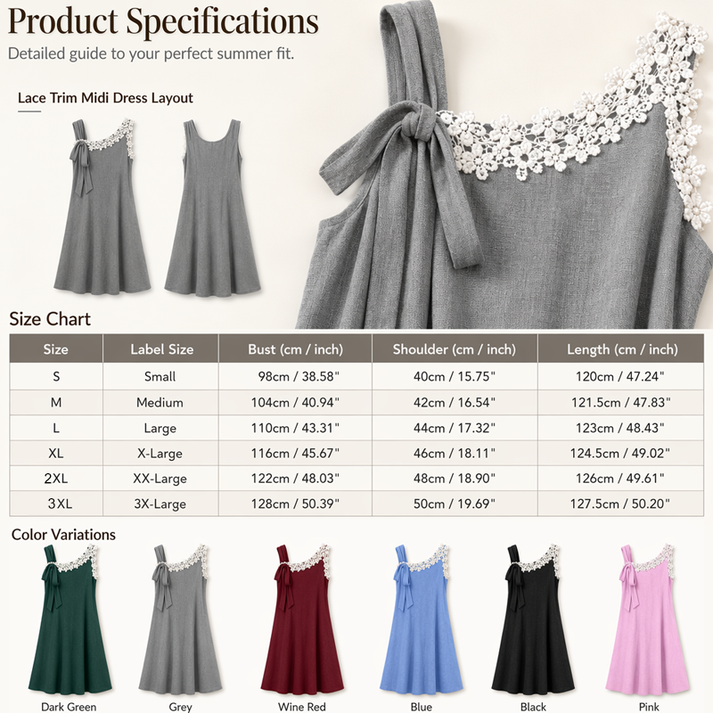 Adeline Lace-Detail Midi Dress