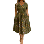 Arielle Twist-Waist Floral Dress