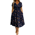 Arielle Twist-Waist Floral Dress