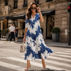 Tessa Printed V-Neck Dress