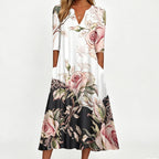 Tessa Printed V-Neck Dress
