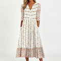Tessa Printed V-Neck Dress