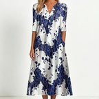 Tessa Printed V-Neck Dress
