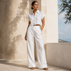Maeve Linen-Blend Straight-Leg Pants