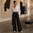 Maeve Linen-Blend Straight-Leg Pants