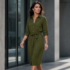 Vivienne Belted Shirt Dress