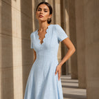 Dahlia Eyelet V-Neck Dress