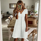 Dahlia Eyelet V-Neck Dress