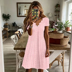Dahlia Eyelet V-Neck Dress