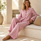 Evelyn Long-Sleeve Wide-Leg Set