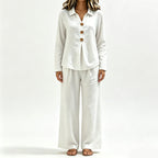Evelyn Long-Sleeve Wide-Leg Set