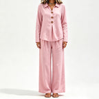 Evelyn Long-Sleeve Wide-Leg Set