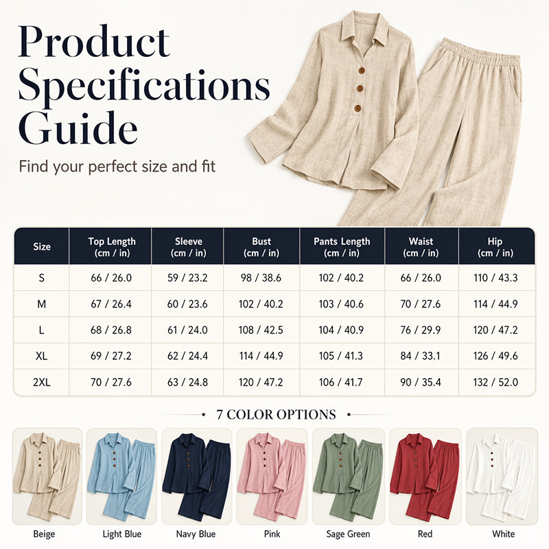 Evelyn Long-Sleeve Wide-Leg Set