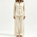 Evelyn Long-Sleeve Wide-Leg Set