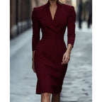 Celeste Tailored V-Neck Dress