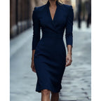 Celeste Tailored V-Neck Dress